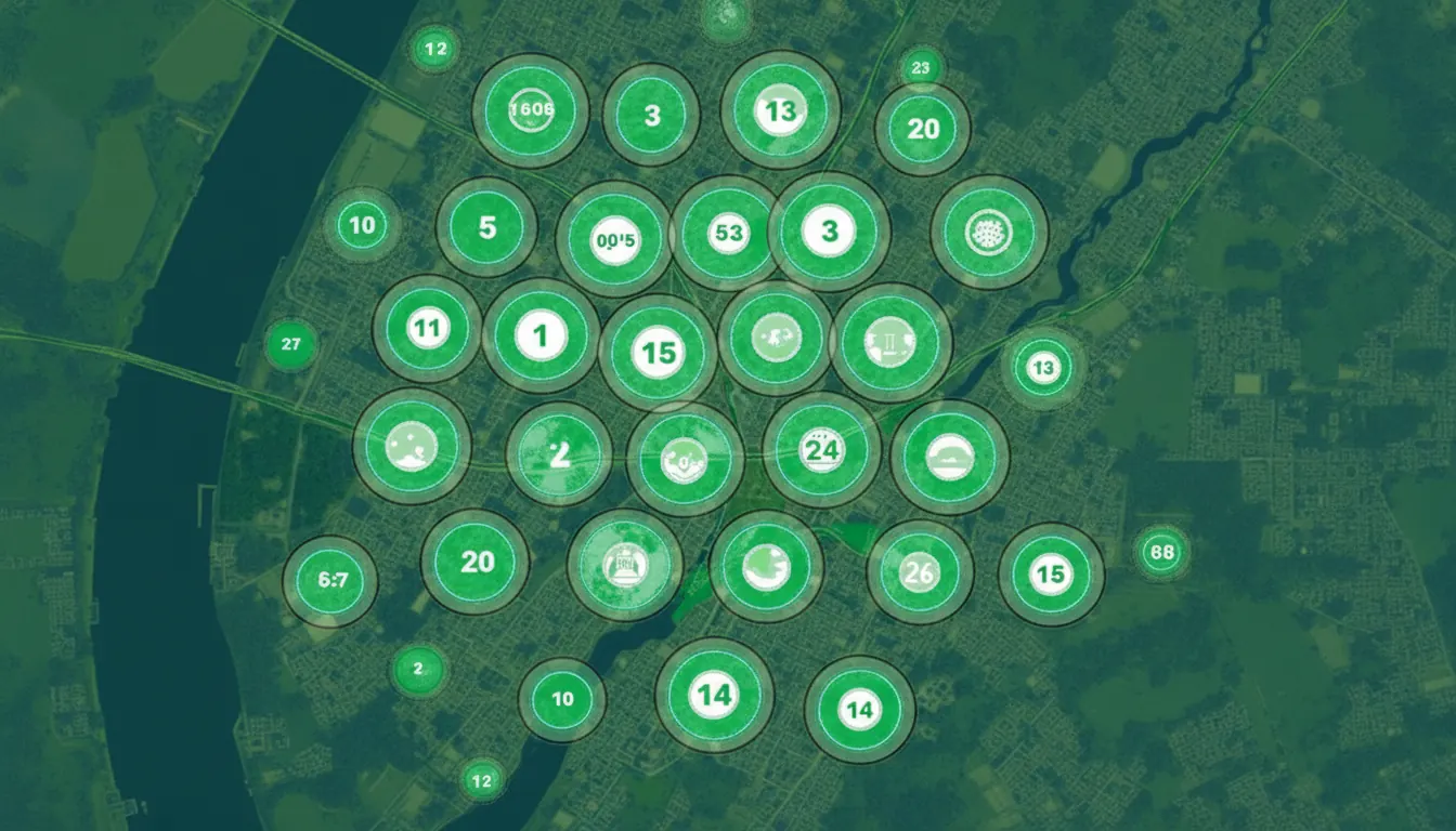 After: Excellent local SEO rankings (1-3) on Google Maps grid