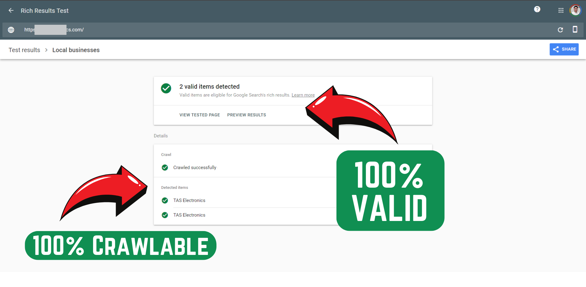 optimized local business schema